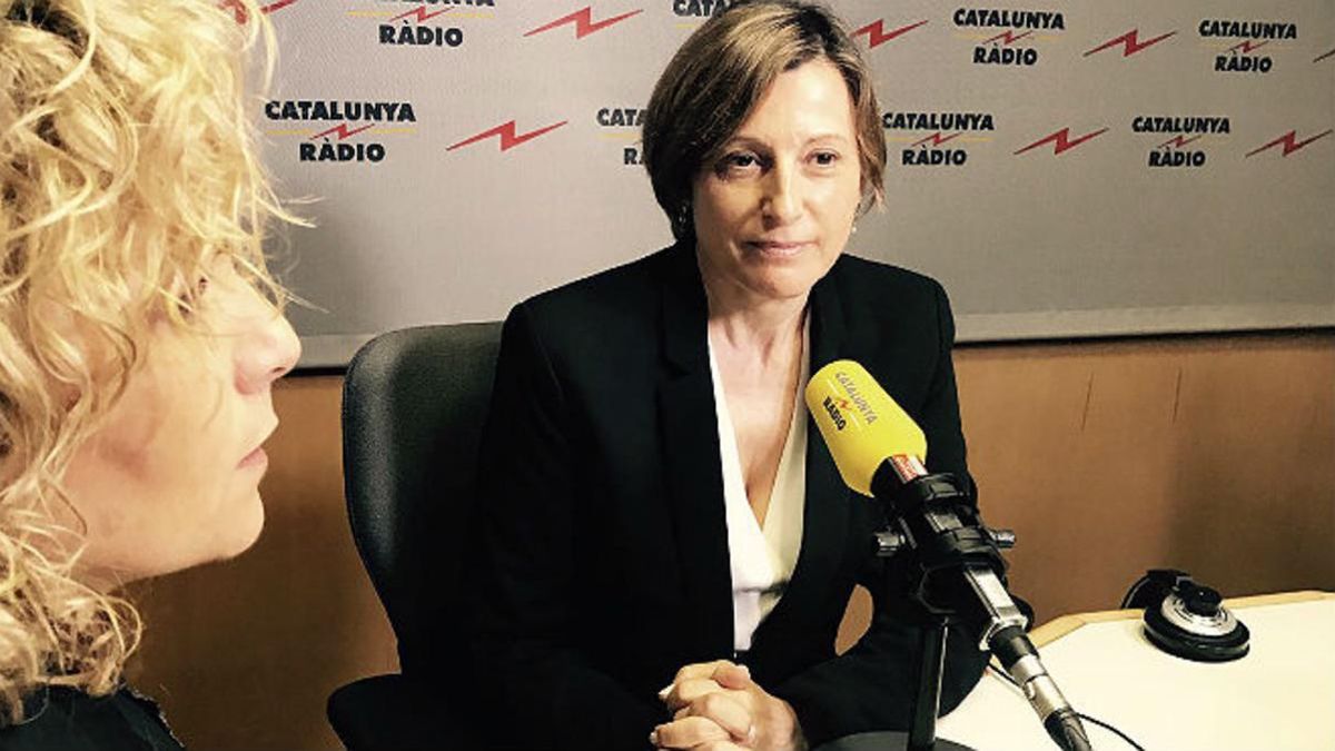 Carme Forcadell, entrevistada el 'El matí de Catalunya Ràdio'.