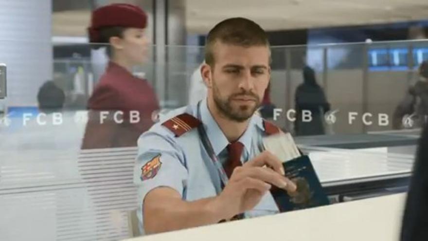 Los jugadores de Barça, protagonistas del anuncio de Qatar Airways