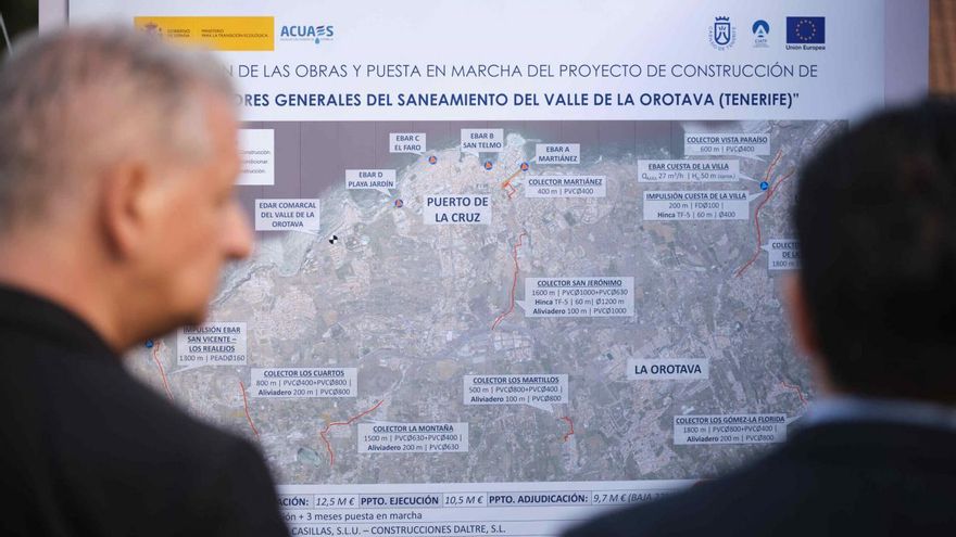 12.5 million euros to purify wastewater from the Valle de La Orotava