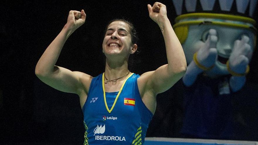 Carolina Marín tras ganar a Kosetskaya.