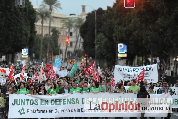 Manifestación contra la LOMCE en Murcia