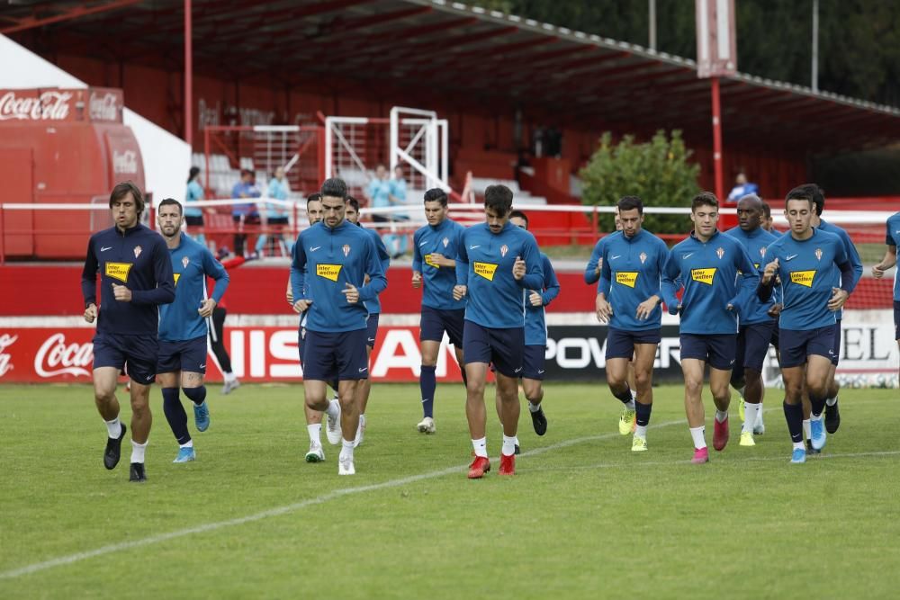 Entrenamiento del Sporting en Mareo.