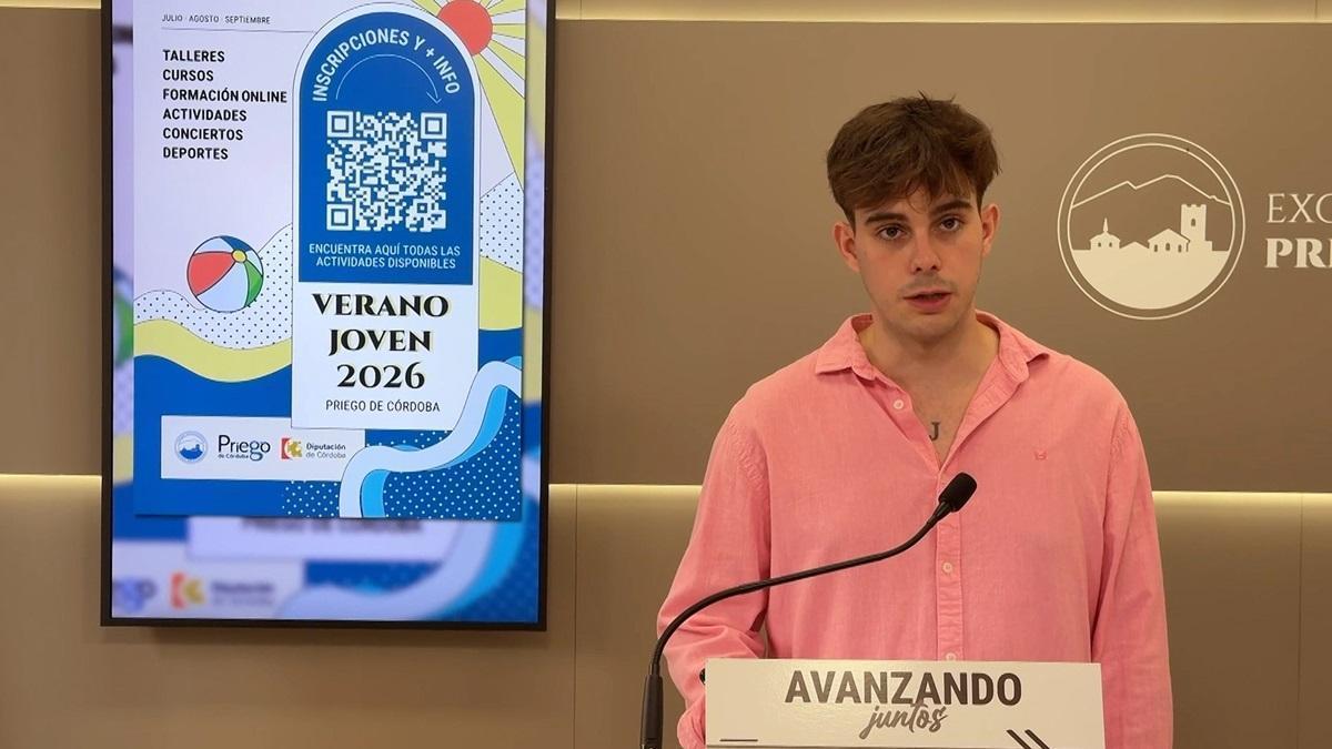El concejal delegado de Juventud del Consistorio prieguense, Jorge González.