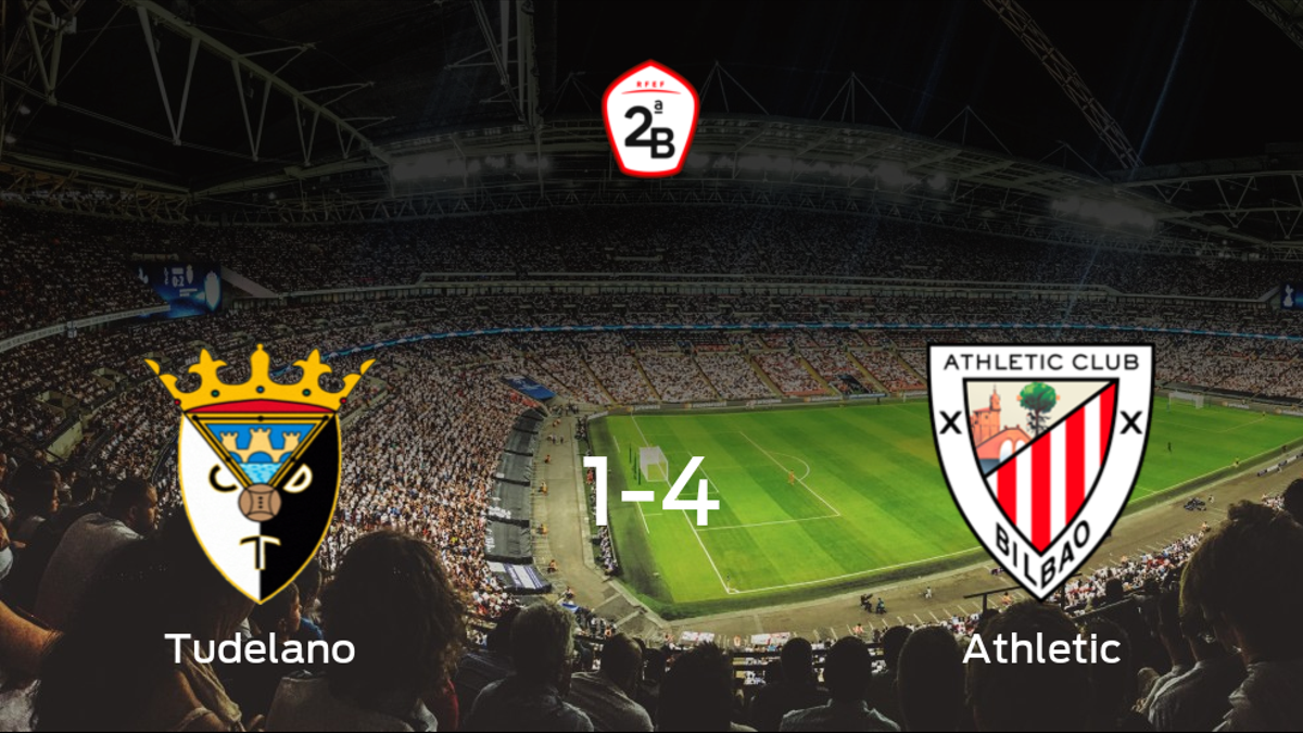 Triunfo del Bilbao Ath. tras golear 1-4 en el estadio del Tudelano
