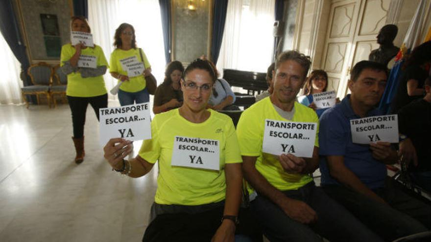 La protesta en el pleno