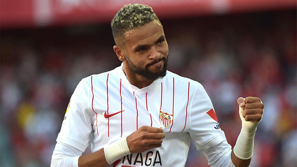 En-Nesyri celebra su gol al Espanyol