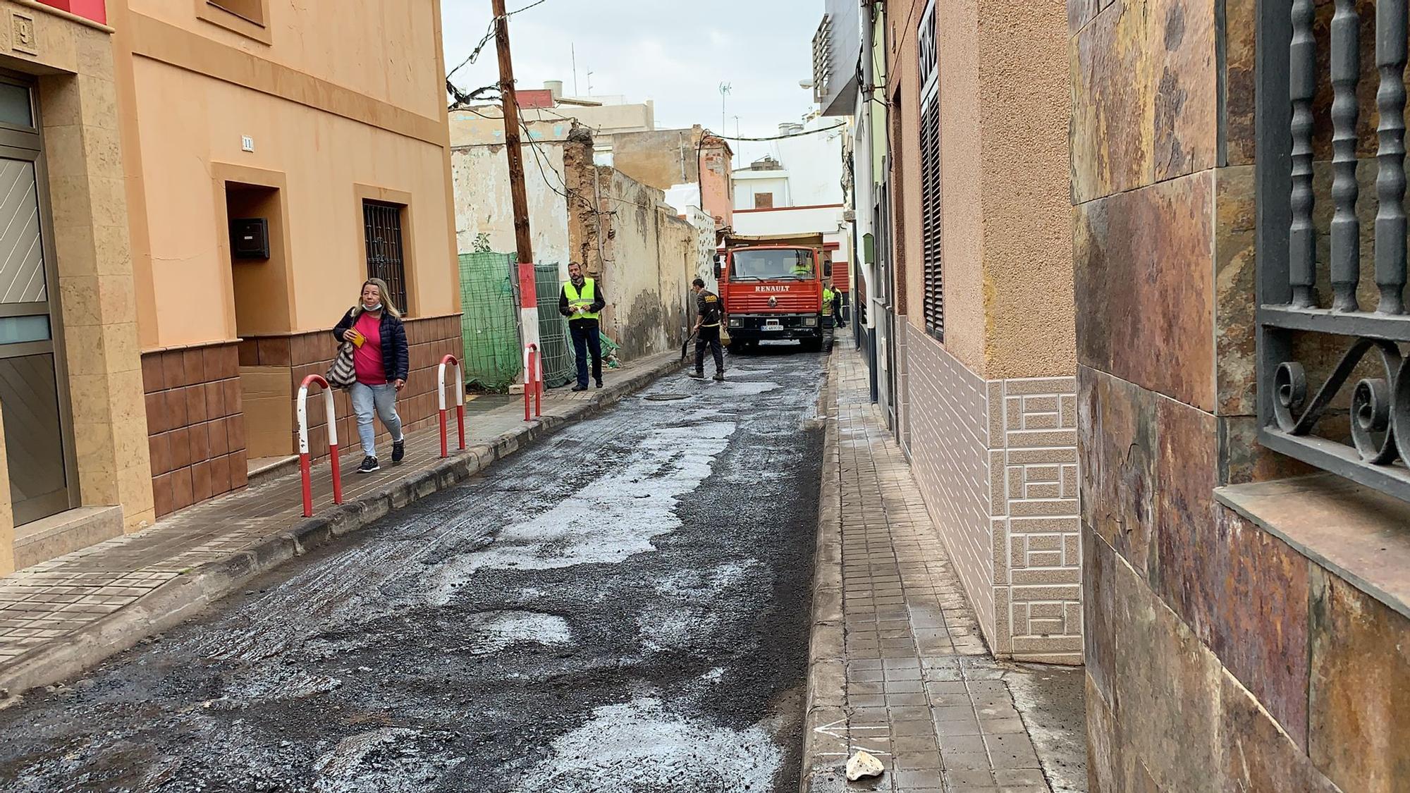 Comienza el reasfaltado de ocho calles de San Gregorio