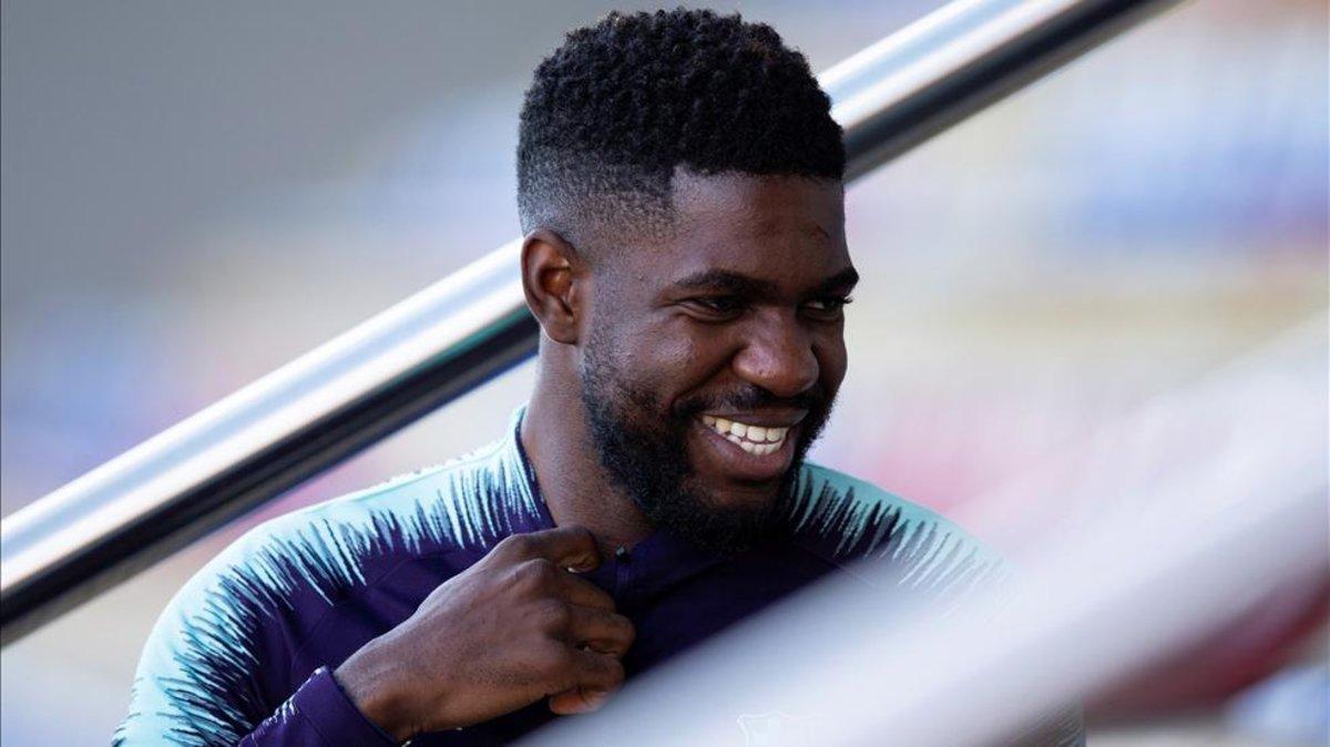 Umtiti podría regresar contra el Atlético después de recuperarse de su lesión