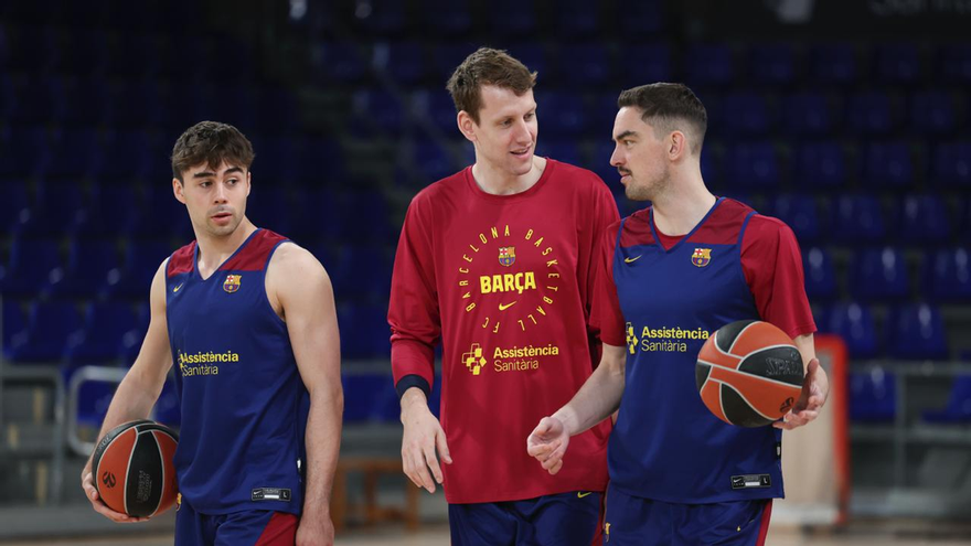 Así fue el entrenamiento del Barça de baloncesto antes del partido ante el FC Bayern