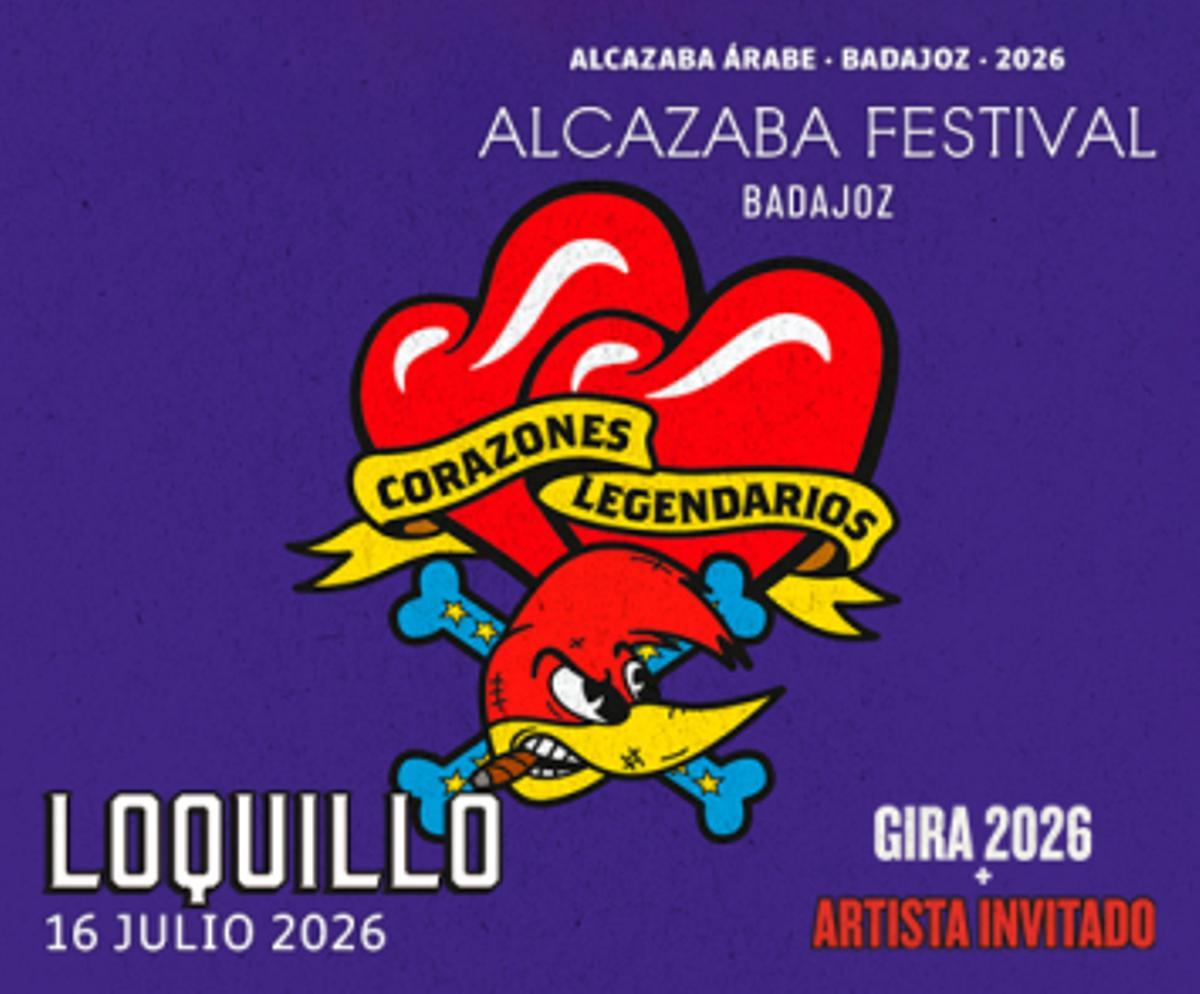Cartel de Loquillo en el Alcazaba Festival, Badajoz