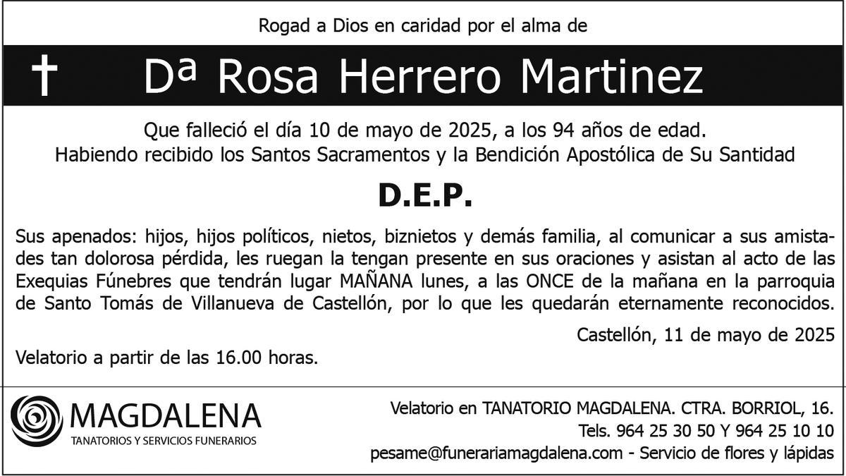 Dª Rosa Herrero Martinez