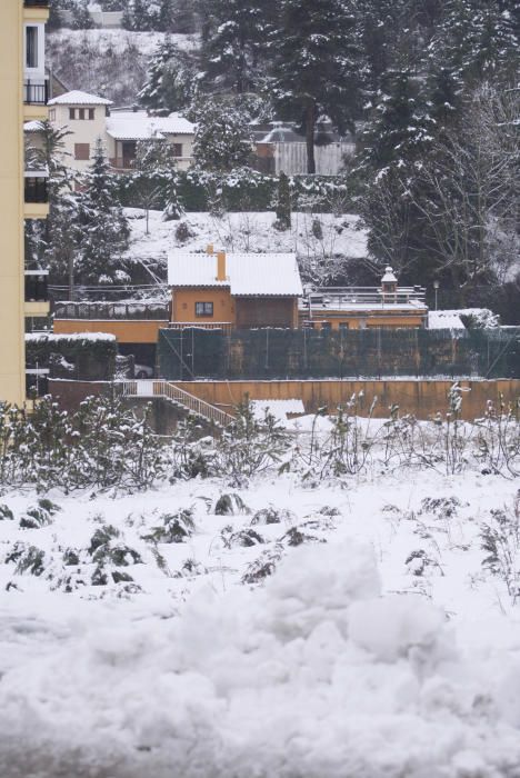 Imatges de la nevada a Sant Hilari Sacalm