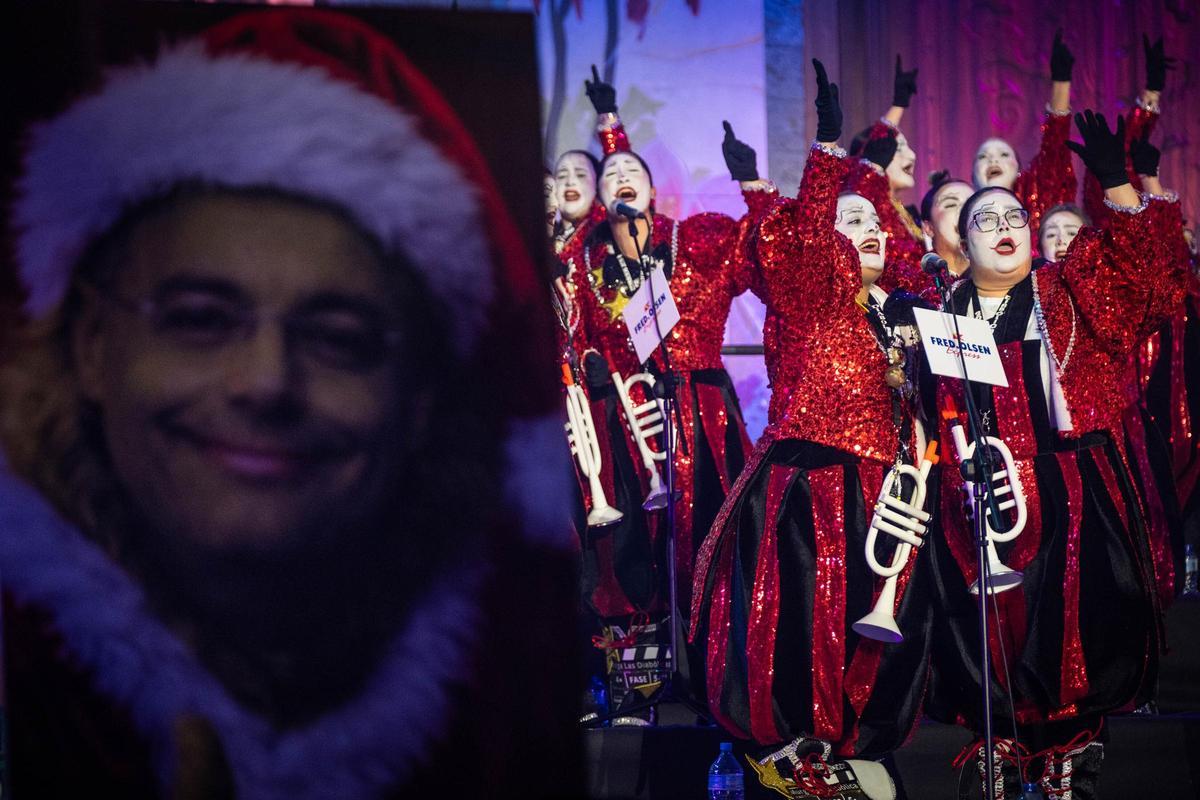 Diabólica, la única femenina entre los ocho finalistas del Carnaval de Santa Cruz de Tenerife 2026.