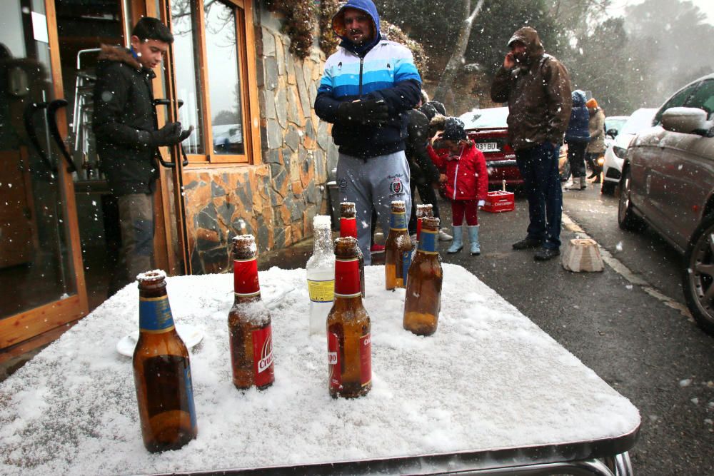 Primeras nieves de 2017 en la provincia de Málaga