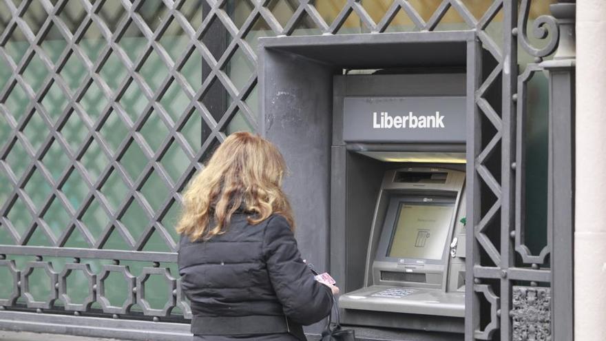 Cajero de la entidad financiera Liberbank.