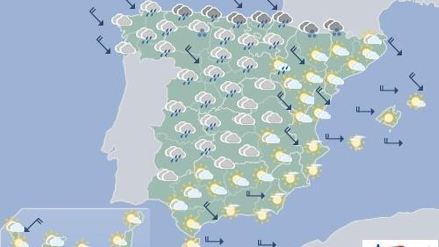 Nubes y claros en Canarias