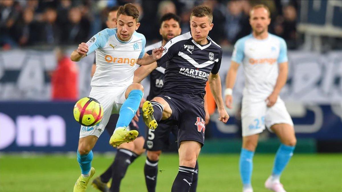 Maxime López en un encuentro de la Ligue 1