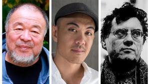 De izquierda a derecha, Ai Weiwei, Tuan Andrew Nguyen y Gerald Rauning.