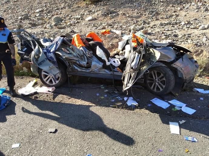 Vuelco en Playa del Inglés