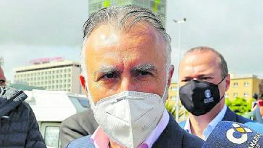 El presidente Ángel Víctor Torres, ayer.