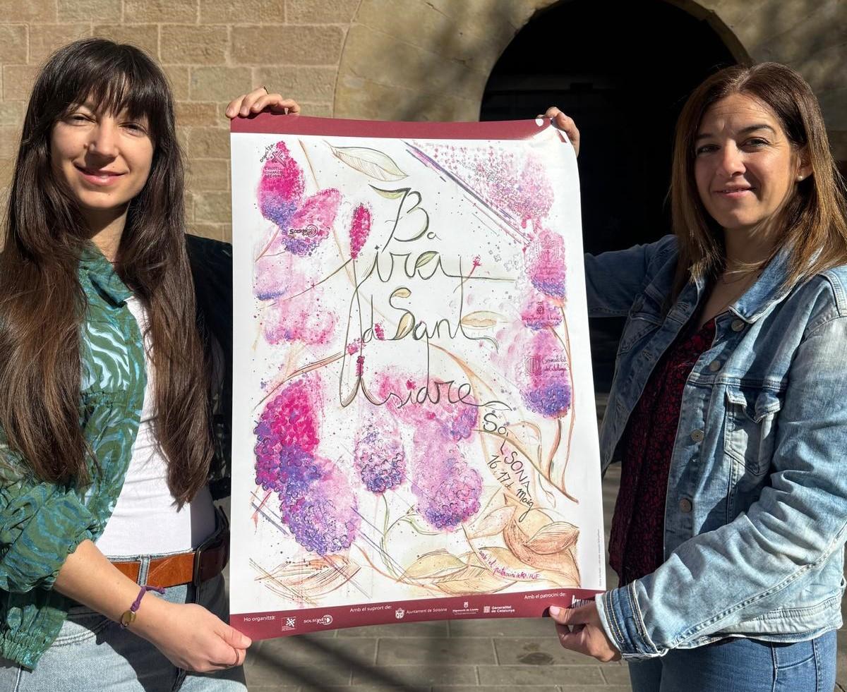 L'artista amb el cartell