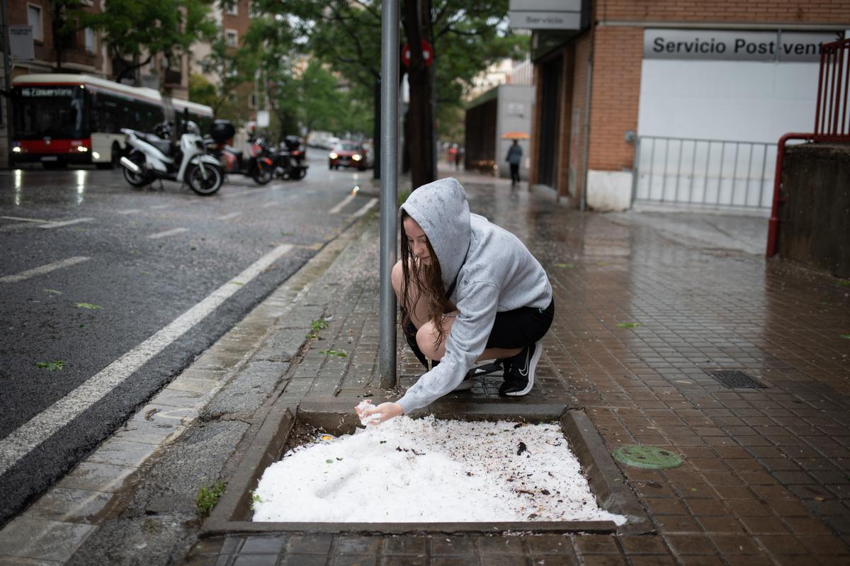 Granizo y tormentas en Barcelona