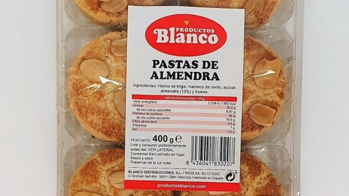 Pastas artesanas de almendra de Productos Blanco