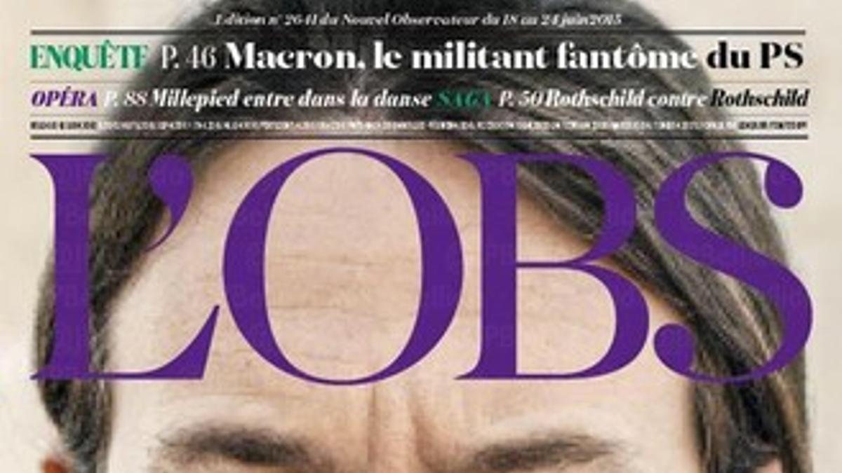 Pablo Iglesias, en la portada de 'Le Nouvel Observateur' de este domingo.