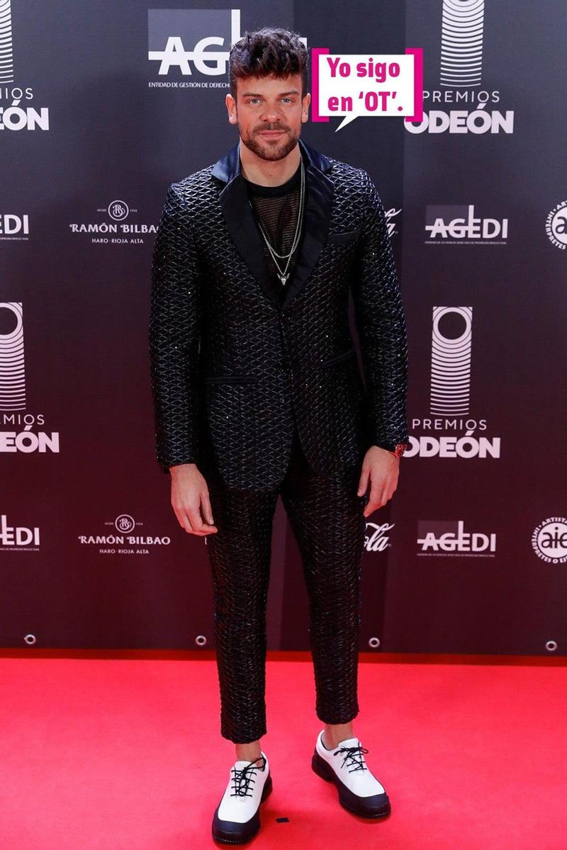 Ricky Merino en la alfombra roja de los 'Premios Odeón 2020'
