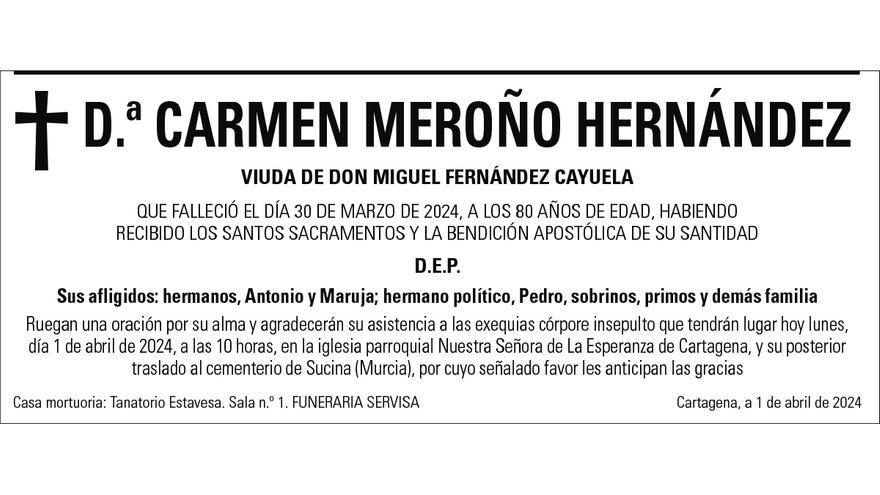 Dª Carmen Meroño Hernández