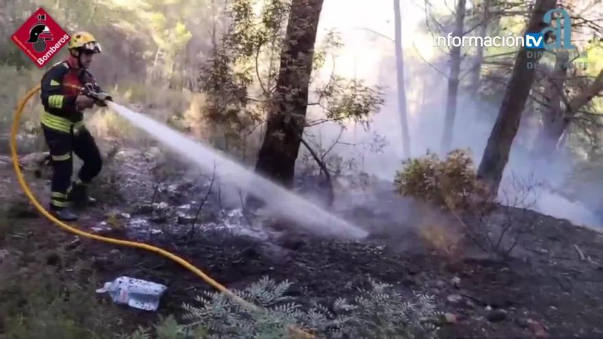 Incendios en Polop, San Isidro y Aspe marcan la semana de los Bomberos de Alicante