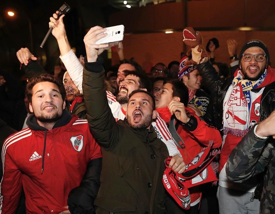 La afición de River celebra su victoria