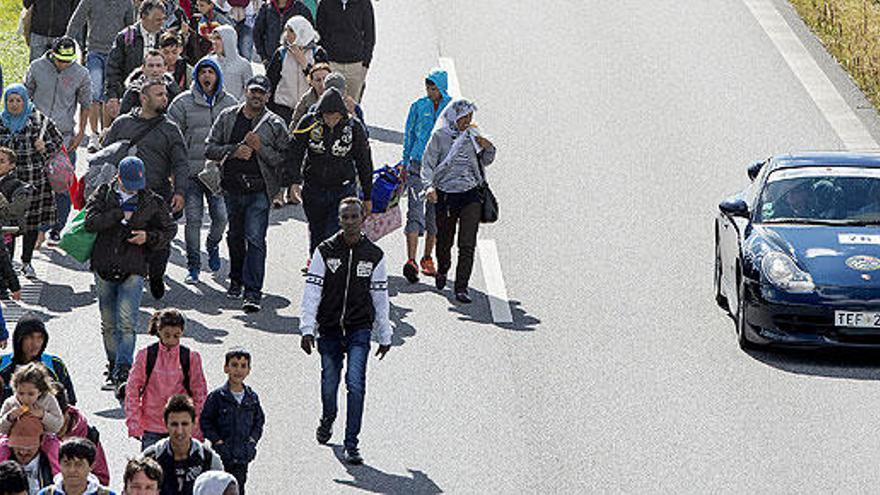 Refugiados en Dinamarca el pasado septiembre.