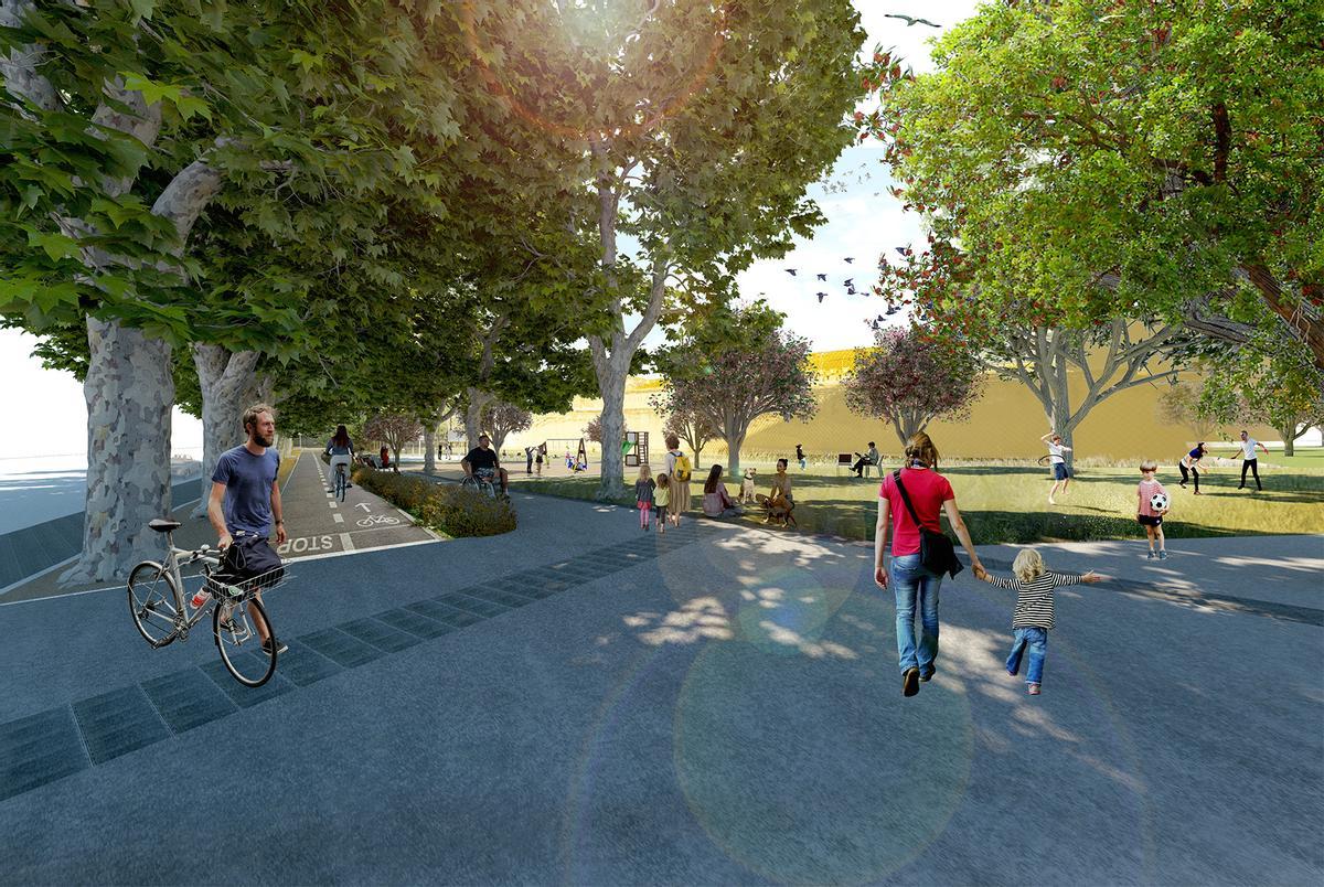 Imatge virtual del projecte dedicat a la nova zona verda de la presó