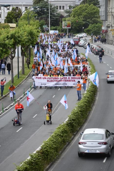 Manifestación de Alcoa en A Coruña