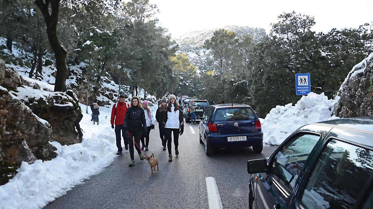 Sobald Schnee fällt, gibt es im Tramuntana-Gebirge einen großen Andrang.