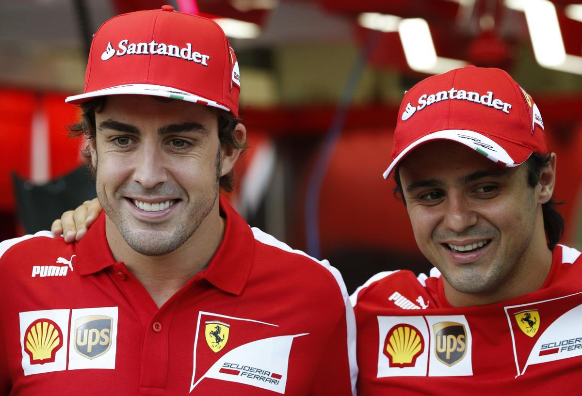 Fernando Alonso y Felipe Massa, durante su época en Ferrari.