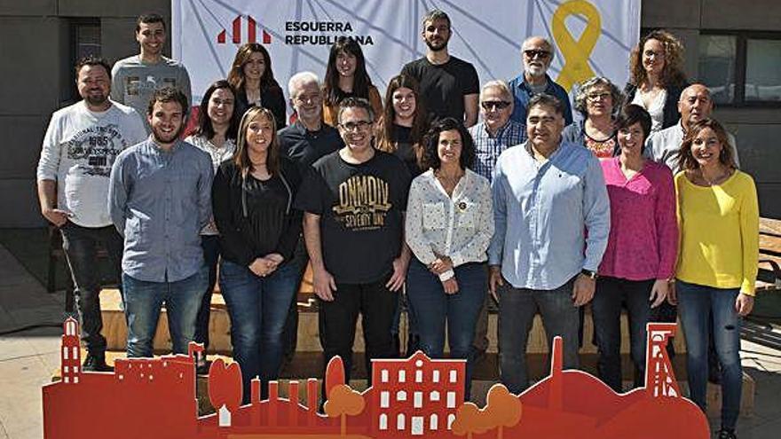 Integrants de la candidatura d&#039;Esquerra Republicana a Súria