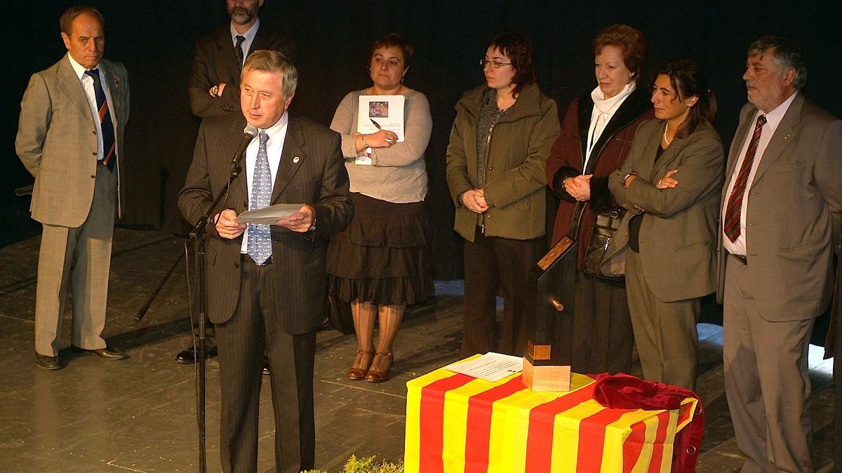 Joaquim Torrent durant l'homenatge de 2007.