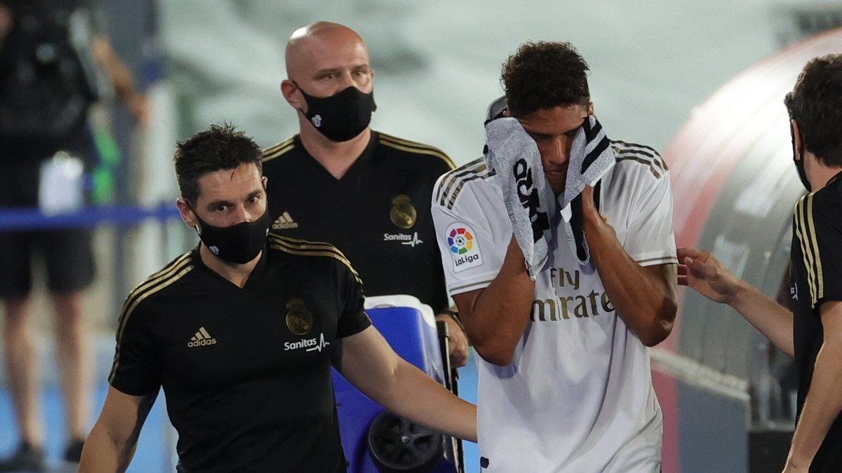 El defensa francés Raphael Varane en su estapa en el Real Madrid.