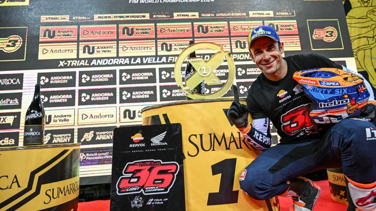 Toni Bou celebra su 36º título Mundial de Trial