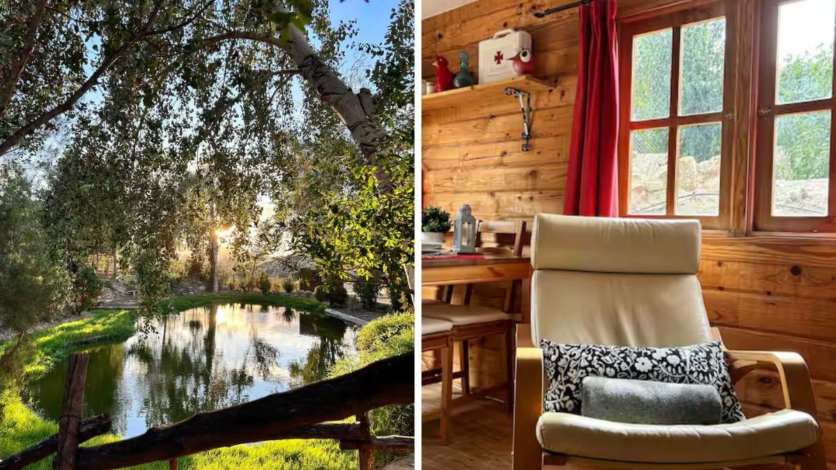 Piscina privada y cabaña junto al lago así es la finca en Murcia que se alquila por 65€ y enamora a los viajeros