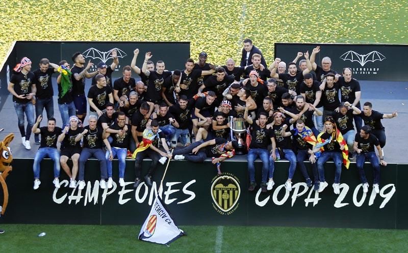 Celebración del Valencia CF campeón de Copa