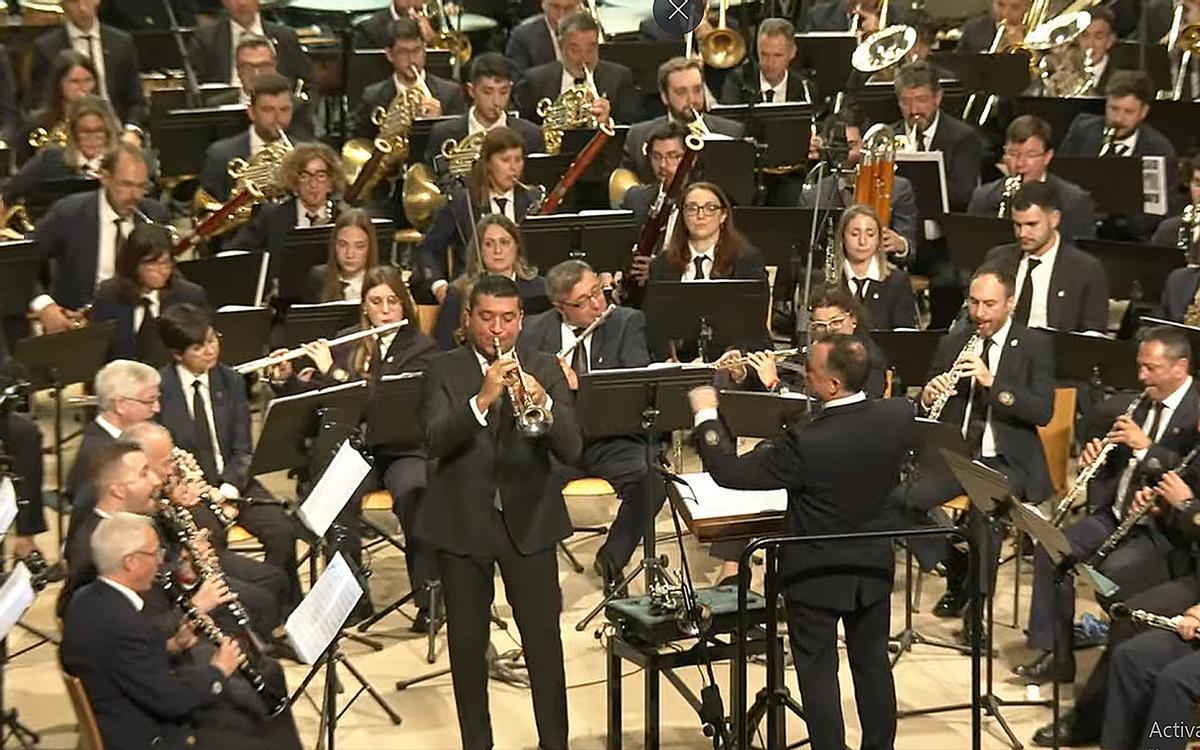 Un momento de la actuacón de la Banda Primitiva de Lliria, vencedora del 50 CIM Altea