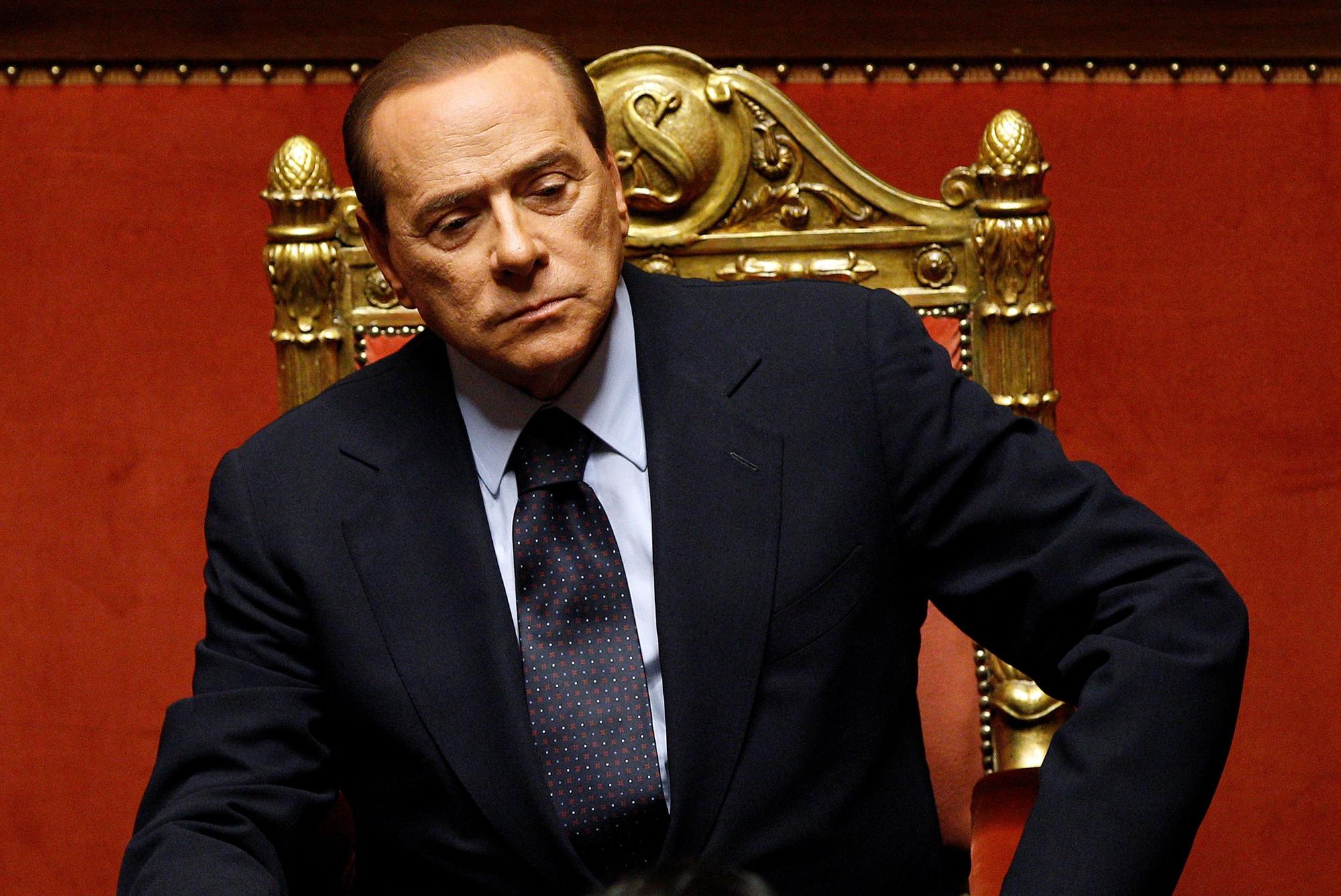 Silvio Berlusconi, en el Senado italiano.
