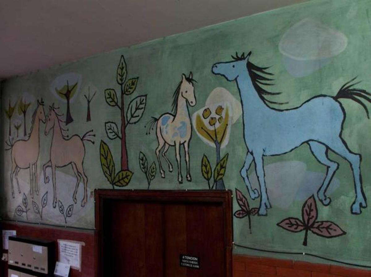 La pintura protagonizada por unos caballos.
