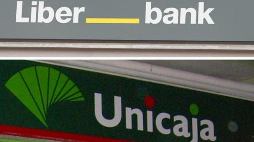 Logos de Unicaja y Liberbank