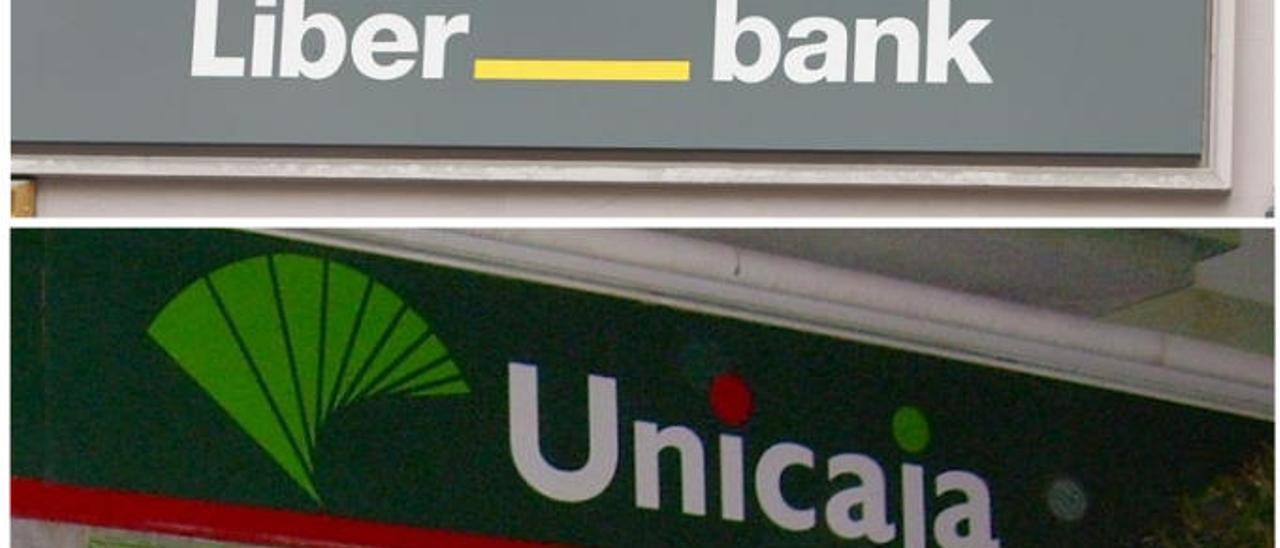Logos de Unicaja y Liberbank