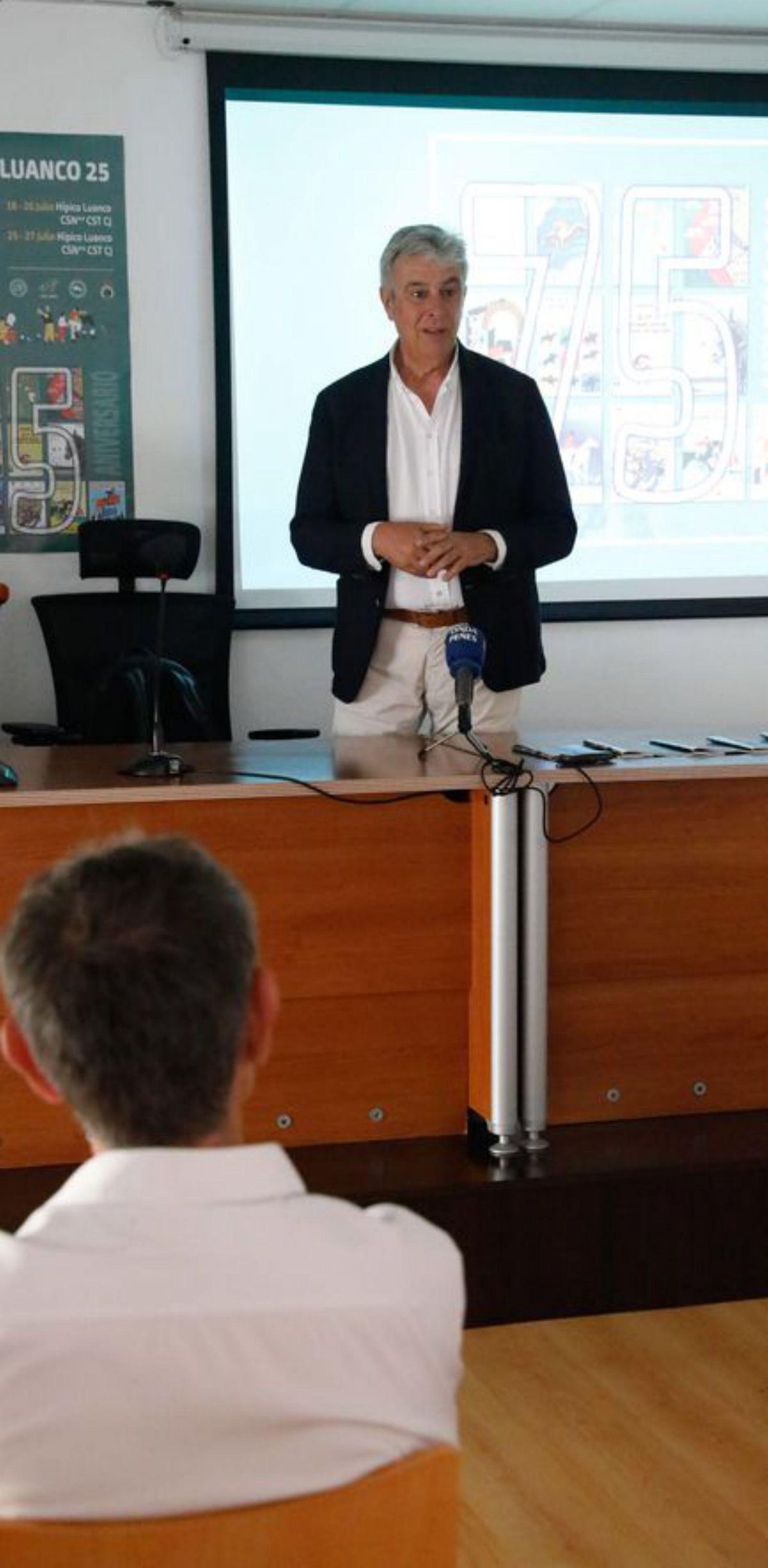 Santiago Núñez, durante la presentación.
