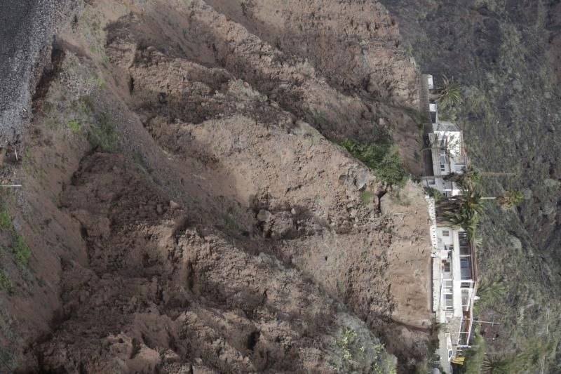 Zonas con riesgos de desprendimiento en Tenerife